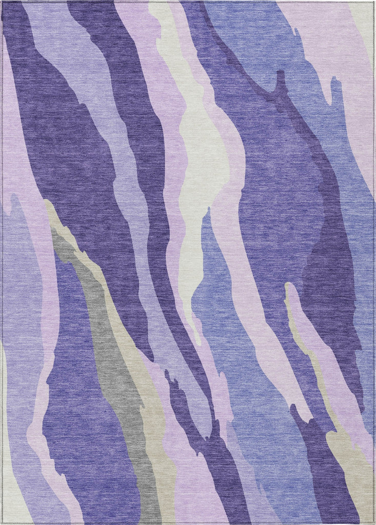 Piper Looms Chantille Waves ACN1047 Purple Machine Washable Area Rug main image