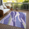 Piper Looms Chantille Waves ACN1047 Purple Machine Washable Area Rug Outdoor Lifestyle Image Feature