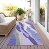 Piper Looms Chantille Waves ACN1047 Purple Machine Washable Area Rug Runner Outdoor Lifestyle Image Feature
