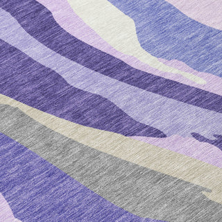 Piper Looms Chantille Waves ACN1047 Purple Machine Washable Area Rug Swatch Image