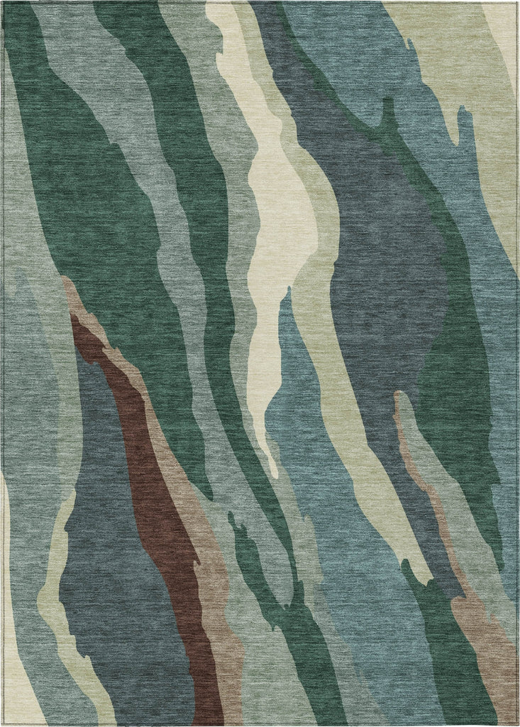 Piper Looms Chantille Waves ACN1047 Sage Machine Washable Area Rug main image