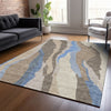 Piper Looms Chantille Waves ACN1047 Taupe Machine Washable Area Rug Lifestyle Image Feature