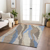 Piper Looms Chantille Waves ACN1047 Taupe Machine Washable Area Rug Lifestyle Image Feature