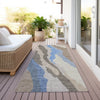 Piper Looms Chantille Waves ACN1047 Taupe Machine Washable Area Rug Runner Outdoor Lifestyle Image Feature
