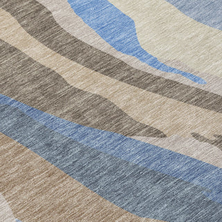 Piper Looms Chantille Waves ACN1047 Taupe Machine Washable Area Rug Swatch Image