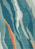 Piper Looms Chantille Waves ACN1047 Teal Machine Washable Area Rug main image