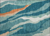 Piper Looms Chantille Waves ACN1047 Teal Machine Washable Area Rug Scatter Main Image