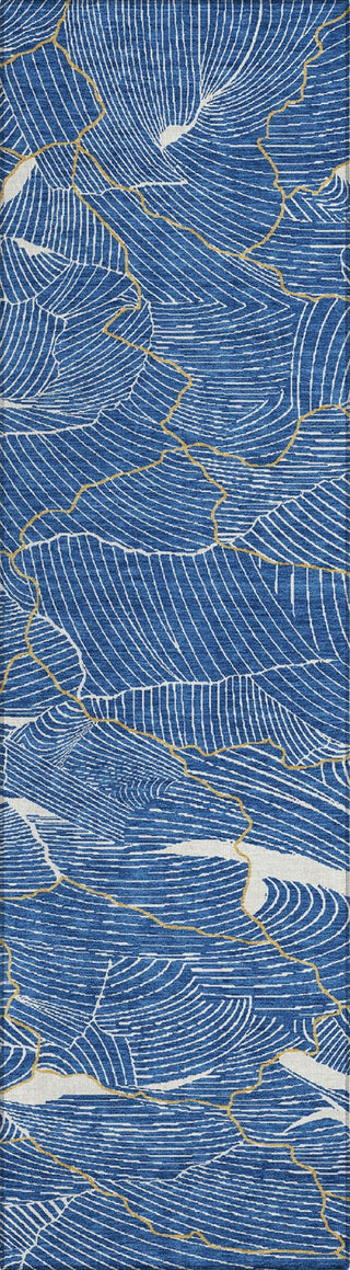 Piper Looms Chantille Lines ACN1048 Blue Machine Washable Area Rug Runner Main Image