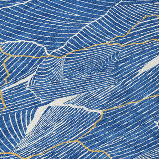 Piper Looms Chantille Lines ACN1048 Blue Machine Washable Area Rug Swatch Image