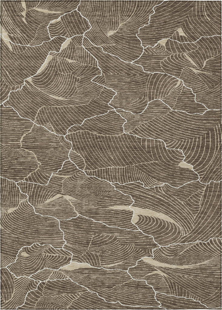 Piper Looms Chantille Lines ACN1048 Brown Machine Washable Area Rug main image