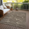 Piper Looms Chantille Lines ACN1048 Brown Machine Washable Area Rug Outdoor Lifestyle Image Feature
