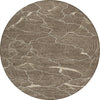 Piper Looms Chantille Lines ACN1048 Brown Machine Washable Area Rug Round Main Image