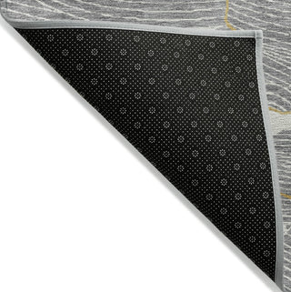 Piper Looms Chantille Lines ACN1048 Gray Machine Washable Area Rug Backing Image