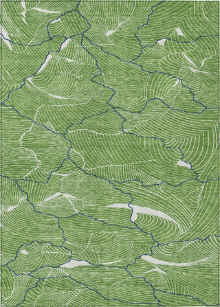 Piper Looms Chantille Lines ACN1048 Green Machine Washable Area Rug main image