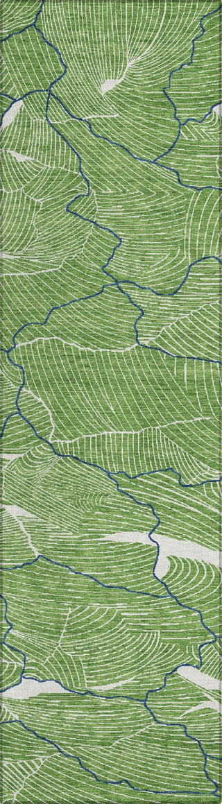 Piper Looms Chantille Lines ACN1048 Green Machine Washable Area Rug Runner Main Image