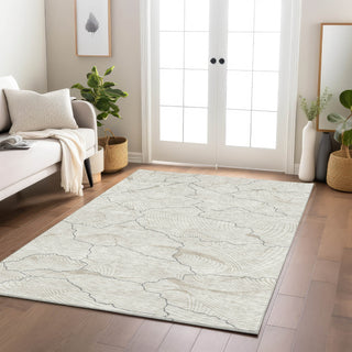 Piper Looms Chantille Lines ACN1048 Ivory Machine Washable Area Rug Lifestyle Image Feature
