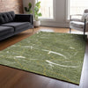 Piper Looms Chantille Lines ACN1048 Olive Machine Washable Area Rug Lifestyle Image Feature