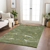 Piper Looms Chantille Lines ACN1048 Olive Machine Washable Area Rug Lifestyle Image Feature