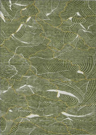 Piper Looms Chantille Lines ACN1048 Olive Machine Washable Area Rug main image