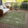 Piper Looms Chantille Lines ACN1048 Olive Machine Washable Area Rug Outdoor Lifestyle Image Feature