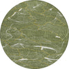 Piper Looms Chantille Lines ACN1048 Olive Machine Washable Area Rug Round Main Image