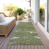 Piper Looms Chantille Lines ACN1048 Olive Machine Washable Area Rug Runner Outdoor Lifestyle Image Feature