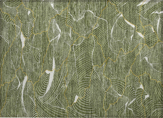 Piper Looms Chantille Lines ACN1048 Olive Machine Washable Area Rug Scatter Main Image