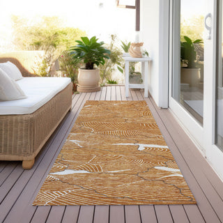 Piper Looms Chantille Lines ACN1048 Paprika Machine Washable Area Rug Runner Outdoor Lifestyle Image Feature