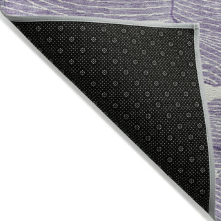 Piper Looms Chantille Lines ACN1048 Purple Machine Washable Area Rug Backing Image