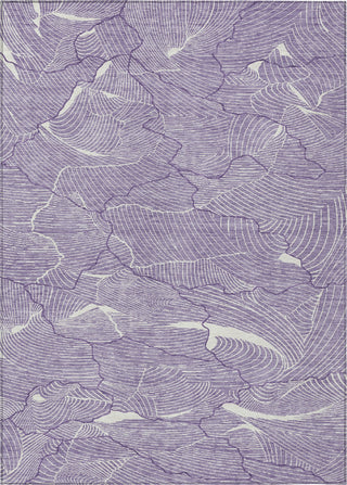 Piper Looms Chantille Lines ACN1048 Purple Machine Washable Area Rug main image