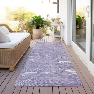 Piper Looms Chantille Lines ACN1048 Purple Machine Washable Area Rug Runner Outdoor Lifestyle Image Feature