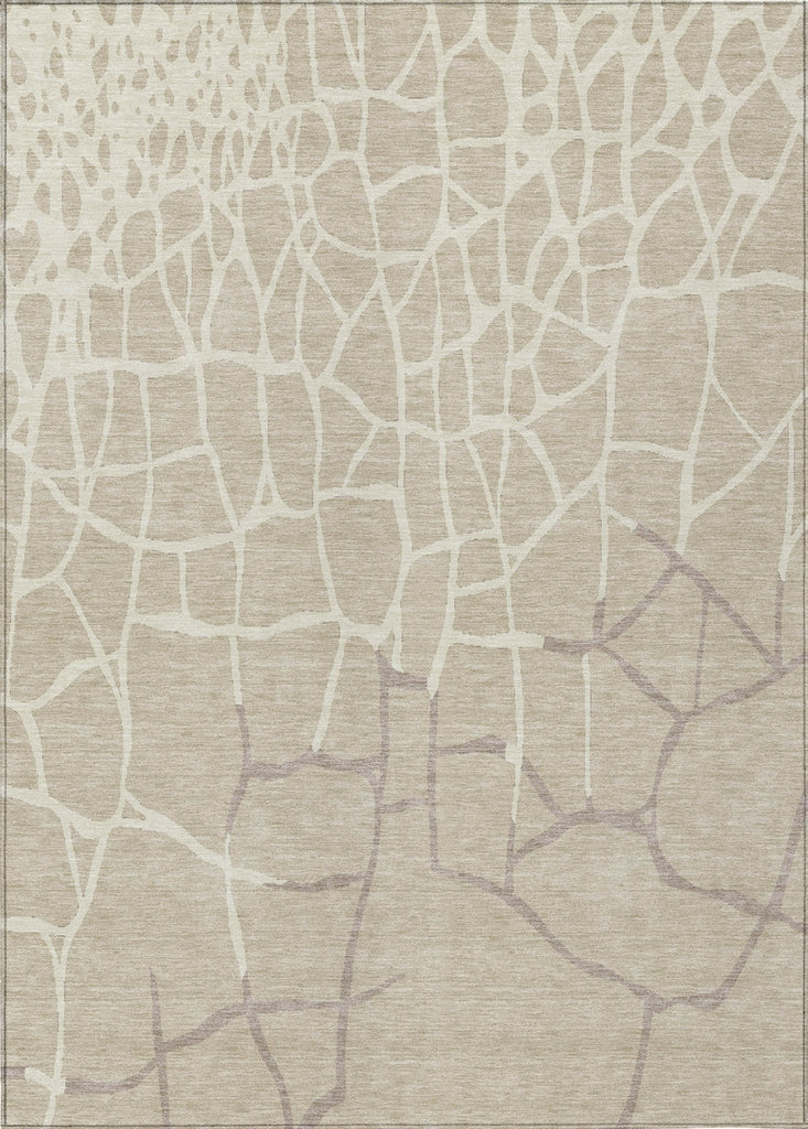 Piper Looms Chantille Squares ACN1049 Beige Machine Washable Area Rug main image