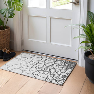 Piper Looms Chantille Squares ACN1049 Gray Machine Washable Area Rug Scatter Lifestyle Image Feature