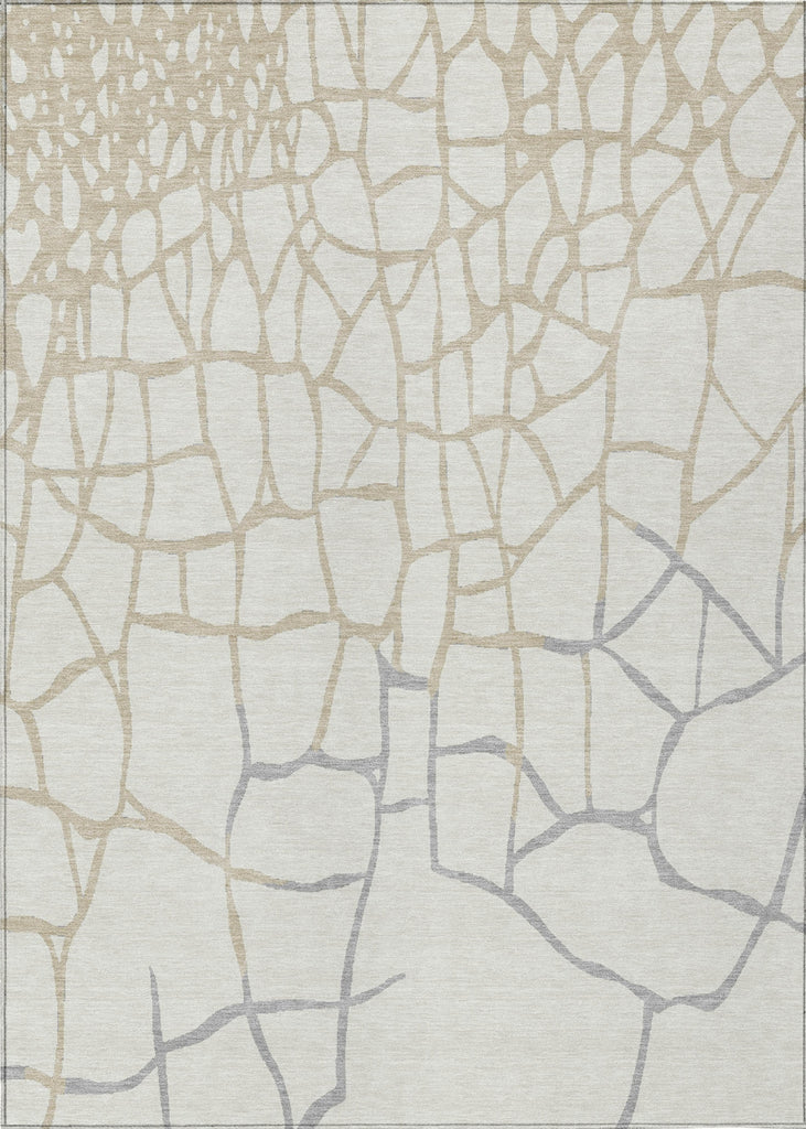 Piper Looms Chantille Squares ACN1049 Ivory Machine Washable Area Rug main image