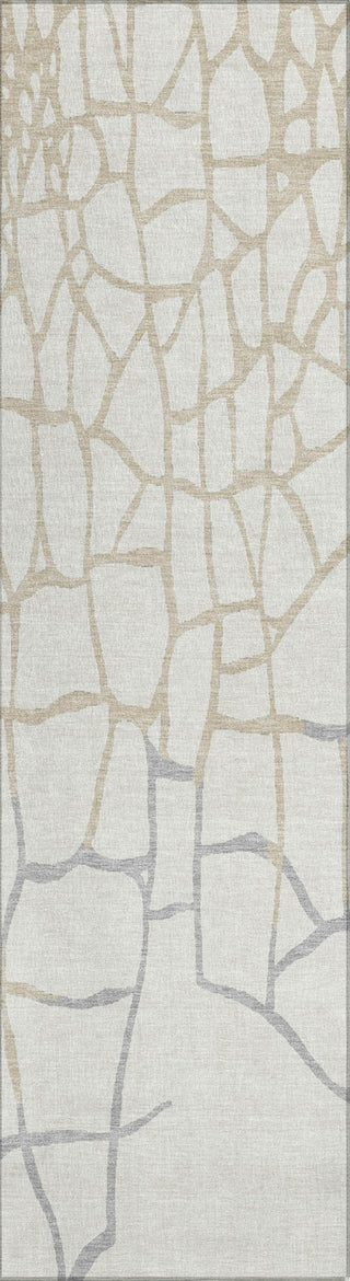 Piper Looms Chantille Squares ACN1049 Ivory Machine Washable Area Rug Runner Main Image