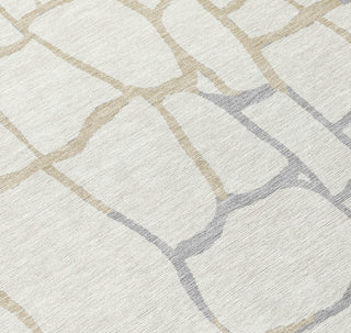 Piper Looms Chantille Squares ACN1049 Ivory Machine Washable Area Rug Swatch Image