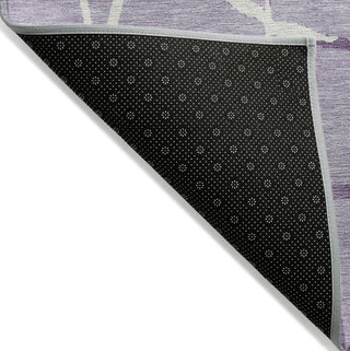 Piper Looms Chantille Squares ACN1049 Lavender Machine Washable Area Rug Backing Image