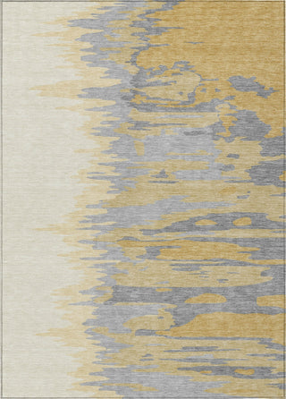 Piper Looms Chantille Abstract ACN1050 Gold Machine Washable Area Rug main image