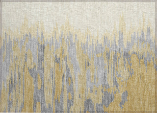 Piper Looms Chantille Abstract ACN1050 Gold Machine Washable Area Rug Scatter Main Image