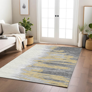 Piper Looms Chantille Abstract ACN1050 Gray Machine Washable Area Rug Lifestyle Image Feature