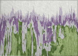 Piper Looms Chantille Abstract ACN1050 Green Machine Washable Area Rug Scatter Main Image