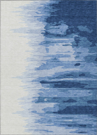 Piper Looms Chantille Abstract ACN1050 Navy Machine Washable Area Rug main image