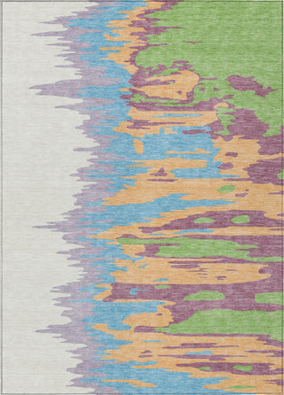 Piper Looms Chantille Abstract ACN1050 Peach Machine Washable Area Rug main image