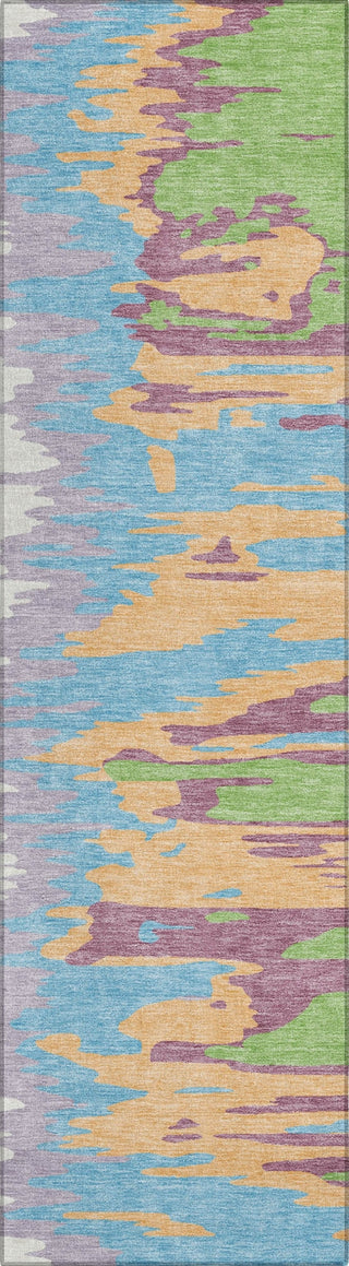Piper Looms Chantille Abstract ACN1050 Peach Machine Washable Area Rug Runner Main Image
