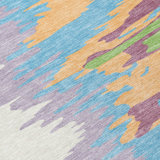 Piper Looms Chantille Abstract ACN1050 Peach Machine Washable Area Rug Swatch Image