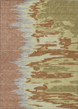 Piper Looms Chantille Abstract ACN1050 Rust Machine Washable Area Rug main image