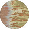 Piper Looms Chantille Abstract ACN1050 Rust Machine Washable Area Rug Round Main Image