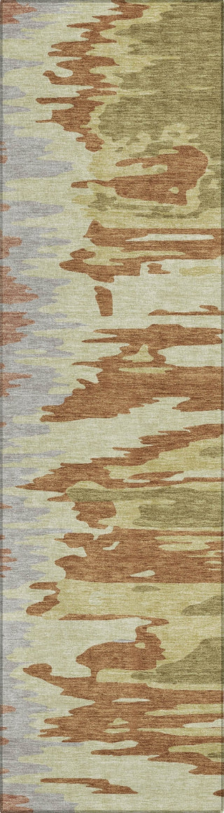 Piper Looms Chantille Abstract ACN1050 Rust Machine Washable Area Rug Runner Main Image