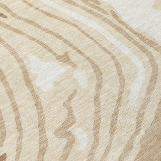 Piper Looms Chantille Swirls ACN1051 Beige Machine Washable Area Rug Swatch Image