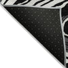Piper Looms Chantille Swirls ACN1051 Black Machine Washable Area Rug Backing Image